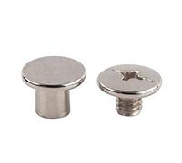 Jadeshay Kits Vis Chicago, 100 pièces vis reliure rivet pour ceinture cuir M5x6mm pour Loisirs créatifs, Travail du Cuir, Reliure de Livres