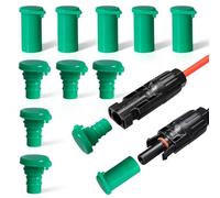 Jadeshay Lot de 10 Paires de Capuchons Anti-Poussière en Silicone pour Prise PV, Bouchon Anti-Poussière pour Prise Solaire, Capuchon Anti-Poussière pour Fiche PV Solaire(Vert)