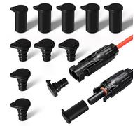 Jadeshay Prise Étanche de Connecteur Solaire, 10 Paires de Bouchons Étanches à la Poussière en Silicone for Connecteur PV d'Onduleur Solaire (Size : Black)