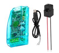 Jadeshay Voltmetre Amperemetre AC 80-260V 100A PZEM-004T Module Multimètre Testeur de Tension et de Courant Watt Module de Test de Courant for TTL, CT ouvert-fermé avec câble Adaptateur USB