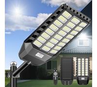 JADIDIS Lampadaire Solaire LED Extérieur - Éclairage Solaire Extérieur - 288 Ultra LEDs Haute Performance - Rendement Lumineux 30%+ - 6500K 4 Modes Étanchéité IP66-20 ~ 60°C Angle Large 240°