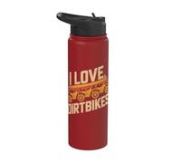 J'adore Dirtbikes Motocross Adventure Rider Stainless Steel Insulated Water Bottle
