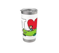 J'adore le camping Gobelet isotherme en acier inoxydable double paroi