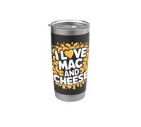 J'adore le plaisir des pâtes au macaroni au fromage Gobelet isotherme en acier inoxydable double paroi