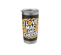 J'adore le sourire aux macaronis au fromage et aux nouilles Gobelet isotherme en acier inoxydable double paroi