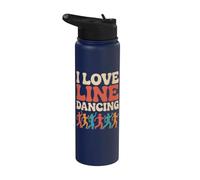 J'adore le style des passionnés de danse en ligne Stainless Steel Insulated Water Bottle