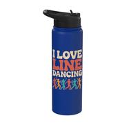 J'adore le style des passionnés de danse en ligne Stainless Steel Insulated Water Bottle