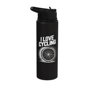 J'adore le vélo | Passion Expression Stainless Steel Insulated Water Bottle