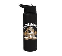 J'adore le voyage d'aventure avec la pyramide du sphinx d'Égypte Stainless Steel Insulated Water Bottle