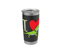 J'adore les dragons barbus Gobelet isotherme en acier inoxydable double paroi