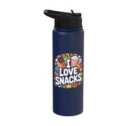 J'adore les snacks, le plaisir des amateurs de nourriture Stainless Steel Insulated Water Bottle
