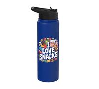 J'adore les snacks, le plaisir des amateurs de nourriture Stainless Steel Insulated Water Bottle