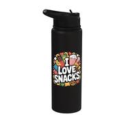 J'adore les snacks, le plaisir des amateurs de nourriture Stainless Steel Insulated Water Bottle