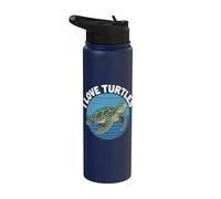 J'adore les tortues, l'océan et la vie marine Stainless Steel Insulated Water Bottle