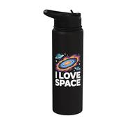 J'adore Space Cosmic Galaxy Adventure Stainless Steel Insulated Water Bottle