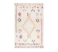 Jadorel - Tapis Berbere - Tapis Salon Design Moderne 120 x 170 cm Crème - Tapis de Salon Berbére à Poils Ras Idéal pour Le Salon, 4029