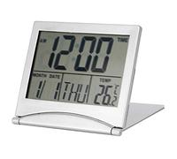 Jadpes Réveil de Voyage, Flip Portable Pliant Digital réveil numérique LED Mini Horloge Pliable à Piles Affichage de la température Fonction Calendrier pour Home Voyage