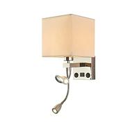 Jadssox applique murale en tissu avec port de charge USB lampe de lecture murale de chevet de chambre à coucher, projecteur de tête de lit à col de cygne flexible, décor de salon Appliques murales câb