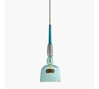Jadssox Lampes suspendues en verre macaron, luminaire suspendu en verre fabriqué à la main avec abat-jour coloré, lampes suspendues à LED réglables pour l'îlot de cuisine, la chambre à coucher, le bar