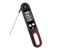 JADUFHU Thermomètre Cuisine Sonde à Viande, Écran LCD Rétroéclairé | Numérique, Sonde Longue Pliable, Mise en Marche Arrêt Automatique, Barbecue