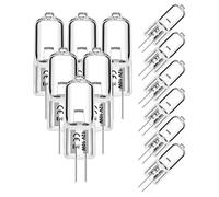 Jaenmsa Paquet de 12 ampoules halogènes G4 10W 12V 2800K 2 lampes à capsule transparente pour hotte de cuisine cuisines salons chambres