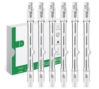 Jaenmsa R7S Ampoule Halogène 118mm 200W, Ampoule Halogène R7S 118mm 230V Lampe, Tige Dimmable pour Spot de Bâtiment, Eclairage Paysage de Travail, Eclairage Salon, Lot de 6