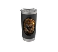 Jaguar Wildlife Art Majestic Jungle Big Cat Gobelet isotherme en acier inoxydable double paroi