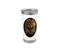 Jaguar Wildlife Art Majestic Jungle Big Cat Gobelet isotherme en acier inoxydable double paroi
