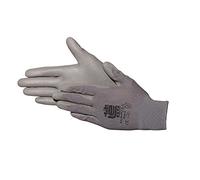 JAH Gant en nylon gris avec enduction PU | Tricoté sans couture et enduit PU pour montage, entrepôt et atelier