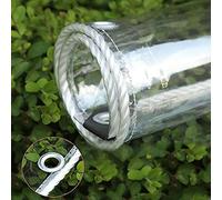 JAHQLIGHT Bâche Industrielle Bâche Transparente avec œillets, Bâche Transparente en Plastique Imperméable épaissie, Couverture De Feuille De Toit De Terrasse De Pergola en PVC Durable - 220cm x 450cm
