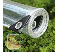 JAHQLIGHT Bâche Industrielle Bâche Transparente avec œillets, Bâche Transparente en Plastique Imperméable épaissie, Couverture De Feuille De Toit De Terrasse De Pergola en PVC Durable - 210cm x 360cm
