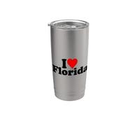J'AIME HEART FLORIDA FL FLA Gobelet isotherme en acier inoxydable double paroi