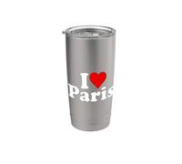J'AIME HEART PARIS FRANCE Gobelet isotherme en acier inoxydable double paroi