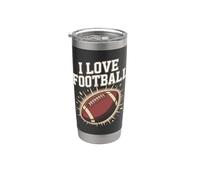 J'aime le football, la passion du football américain Gobelet isotherme en acier inoxydable double paroi
