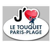 J'aime Le Touquet-Paris-Plage (5x3.7cm) - Sticker/Autocollant