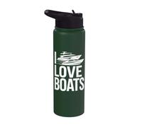 J'aime les bateaux et l'aventure nautique Stainless Steel Insulated Water Bottle