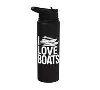 J'aime les bateaux et l'aventure nautique Stainless Steel Insulated Water Bottle