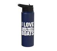 J'aime les bateaux, l'aventure nautique, la passion Stainless Steel Insulated Water Bottle