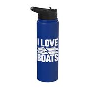J'aime les bateaux, l'aventure nautique, la passion Stainless Steel Insulated Water Bottle
