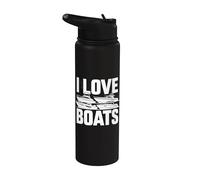 J'aime les bateaux, l'aventure nautique, la passion Stainless Steel Insulated Water Bottle