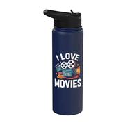 J'aime les films, bobine de film, caméra, clapet Stainless Steel Insulated Water Bottle