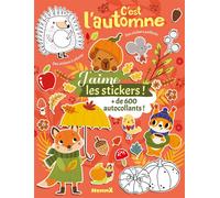 J'aime les stickers - C'est l'automne - + de 600 autocollants - Des stickers pailletés - Des stickers à colorier - Collectif - Hemma - broché - Document jeunesse