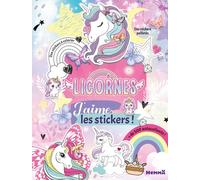 J'aime les stickers - Licornes - + de 500 autocollants - Des stickers à colorier - Des stickers pailletés - Collectif - Hemma - broché - Document jeunesse