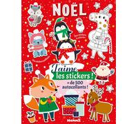 J'aime les stickers - Noël - + de 500 autocollants ! - Des stickers à colorier - Des stickers pailletés - Collectif - Hemma - broché - Document jeunesse