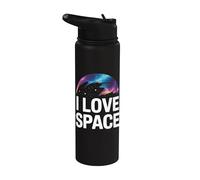 J'aime l'espace, les rêves célestes, l'aventure cosmique Stainless Steel Insulated Water Bottle