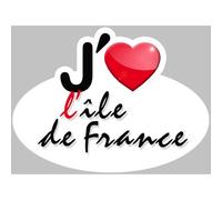 J'aime L'île De France (15x11cm) - Sticker/Autocollant