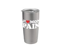 J'aime Mon Pain Copain Copine Mari Femme Amour Cadeau Couple Gobelet isotherme en acier inoxydable double paroi