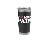 J'aime Mon Pain Copain Copine Mari Femme Amour Cadeau Couple Gobelet isotherme en acier inoxydable double paroi