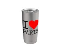J'aime Paris Gobelet isotherme en acier inoxydable double paroi