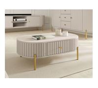 Jaime - table basse 100 cm - 1 tiroir - Beige